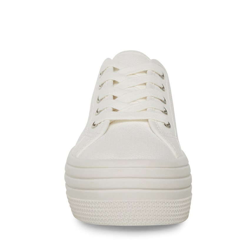 White Steve Madden Bobbi30 Fabric Women's Sneakers | PH 2794NMS